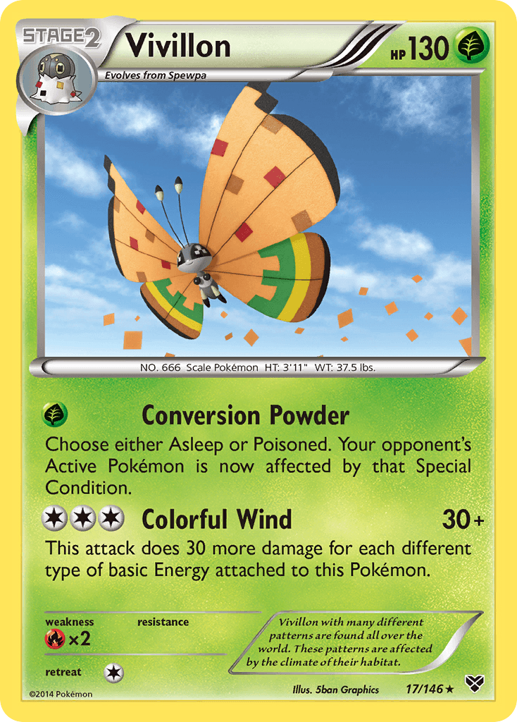 Vivillon (17/146) (High Plains Form/Orange Wings) [XY: Base Set] | Anubis Games and Hobby