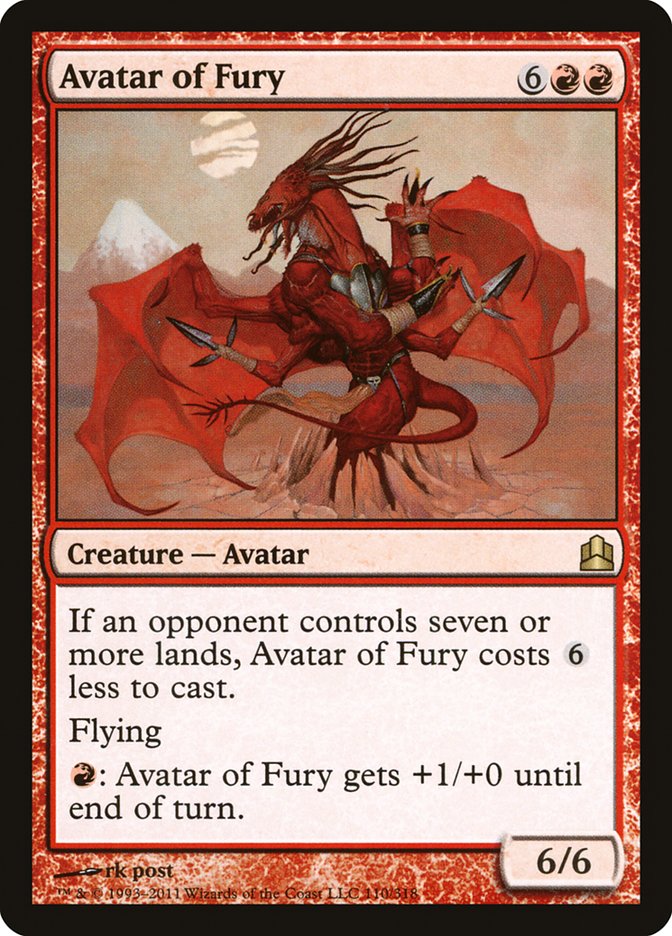 Avatar of Fury [Commander 2011] | Anubis Games and Hobby
