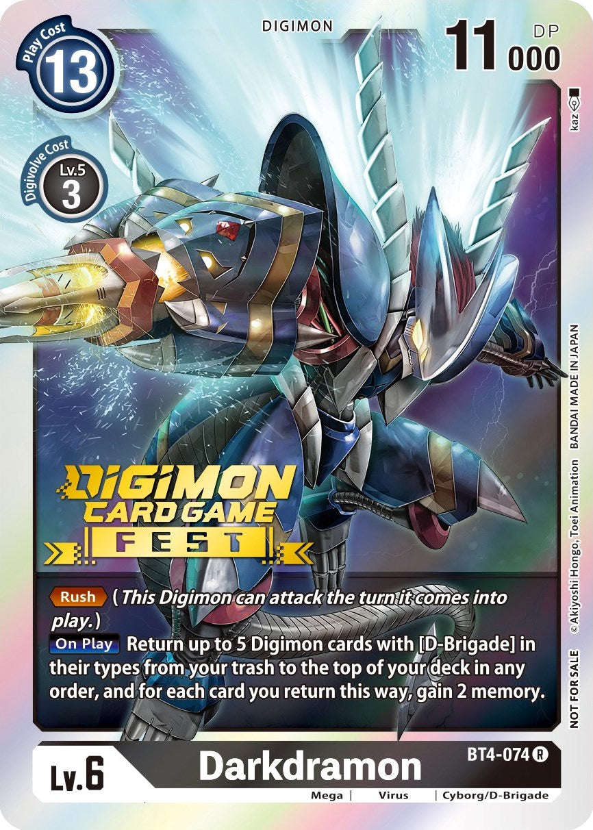 Darkdramon [BT4-074] (Digimon Card Game Fest 2022) [Great Legend Promos] | Anubis Games and Hobby