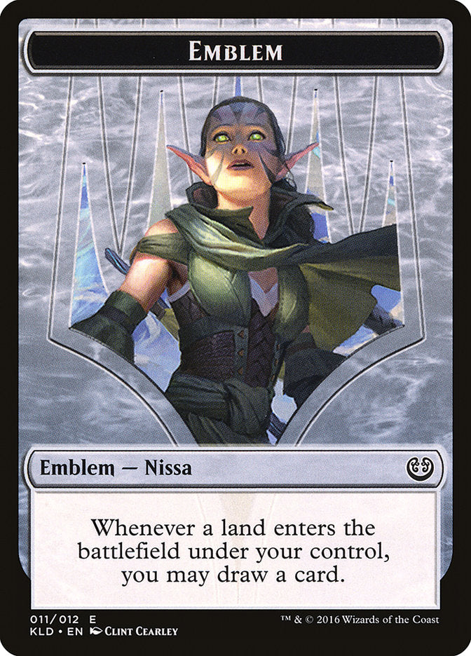 Nissa, Vital Force Emblem [Kaladesh Tokens] | Anubis Games and Hobby