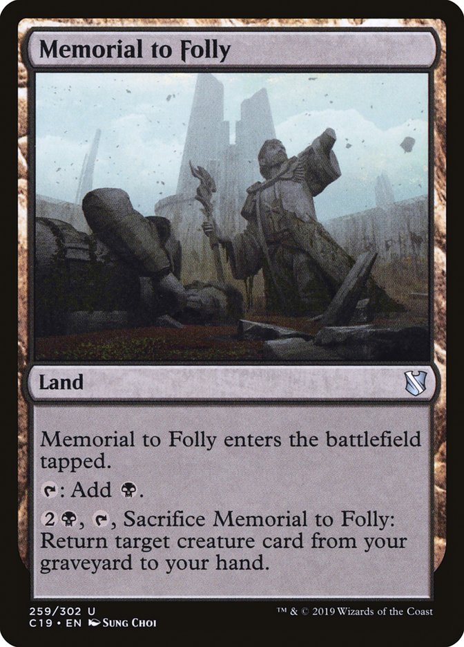 Memorial to Folly [Commander 2019] | Anubis Games and Hobby