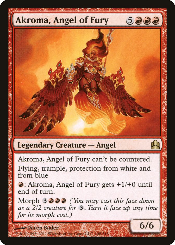 Akroma, Angel of Fury [Commander 2011] | Anubis Games and Hobby