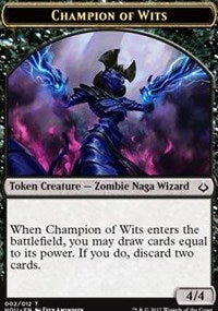 Champion of Wits // Warrior Double-Sided Token [Hour of Devastation Tokens] | Anubis Games and Hobby