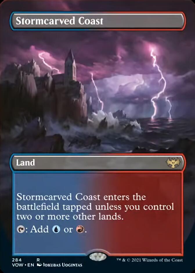 Stormcarved Coast (Borderless Alternate Art) [Innistrad: Crimson Vow] | Anubis Games and Hobby