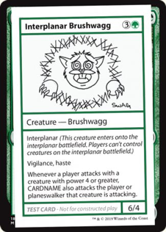 Interplanar Brushwagg (2021 Edition) [Mystery Booster Playtest Cards] | Anubis Games and Hobby