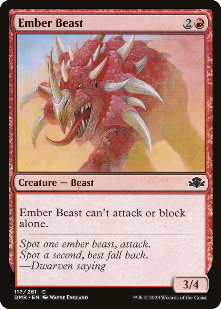 Ember Beast [Dominaria Remastered] | Anubis Games and Hobby