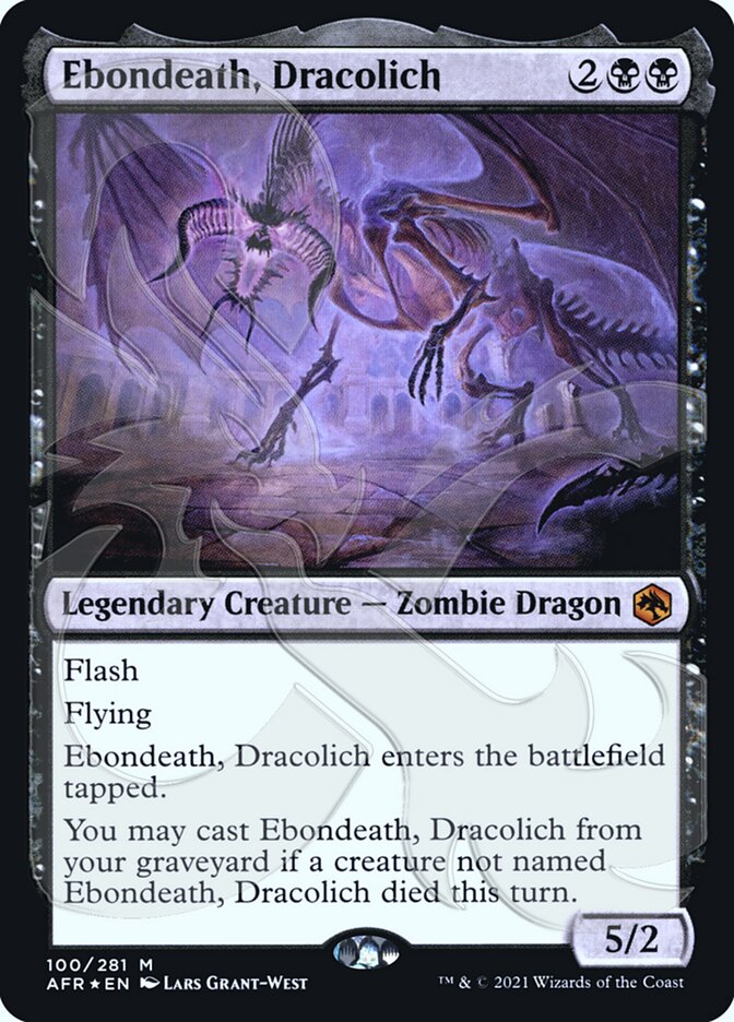 Ebondeath, Dracolich (Ampersand Promo) [Dungeons & Dragons: Adventures in the Forgotten Realms Promos] | Anubis Games and Hobby