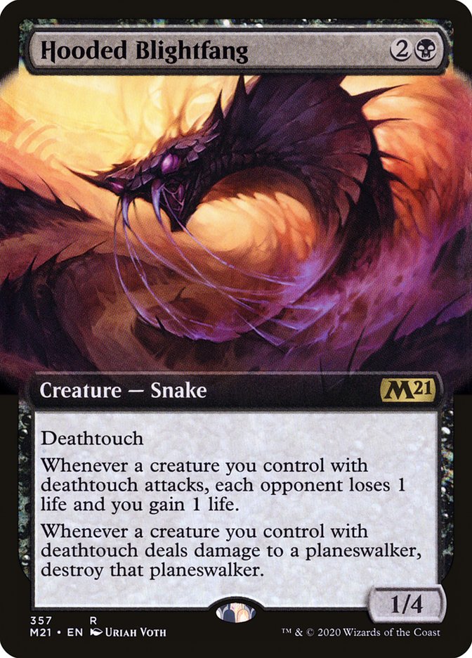 Hooded Blightfang (Extended Art) [Core Set 2021] | Anubis Games and Hobby