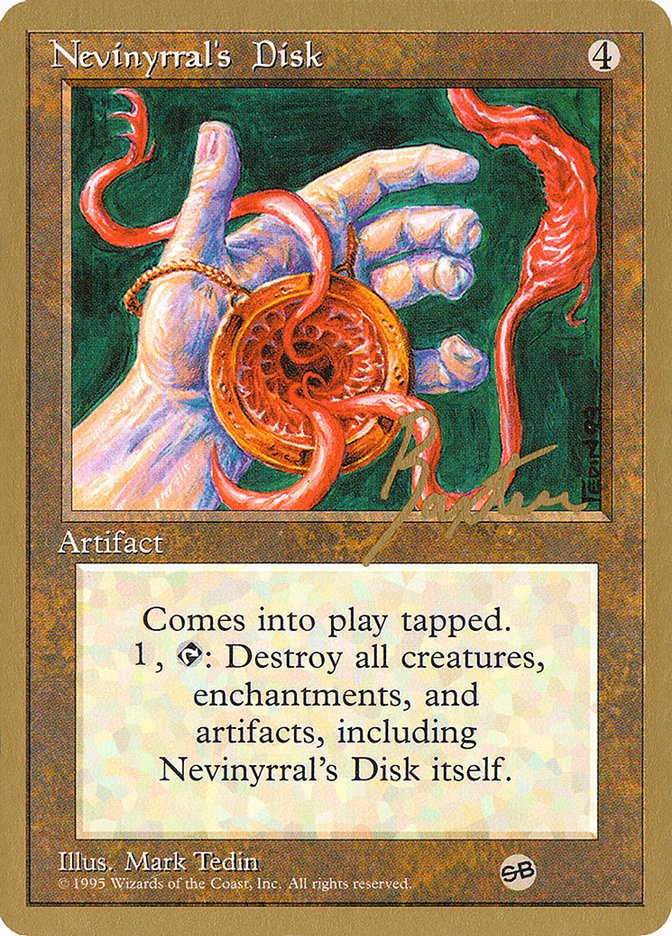 Nevinyrral's Disk (George Baxter) (SB) [Pro Tour Collector Set] | Anubis Games and Hobby