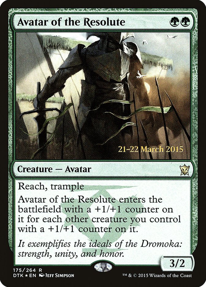 Avatar of the Resolute [Dragons of Tarkir Prerelease Promos] | Anubis Games and Hobby