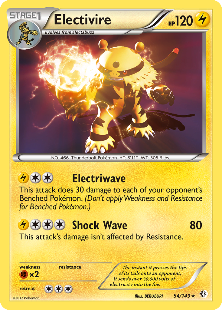 Electivire (54/149) [Black & White: Boundaries Crossed] | Anubis Games and Hobby