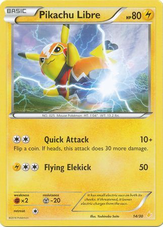 Pikachu Libre (14/30) [XY: Trainer Kit 3 - Pikachu Libre] | Anubis Games and Hobby