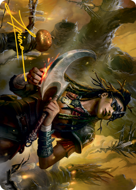 Harvesttide Sentry Art Card (Gold-Stamped Signature) [Innistrad: Midnight Hunt Art Series] | Anubis Games and Hobby