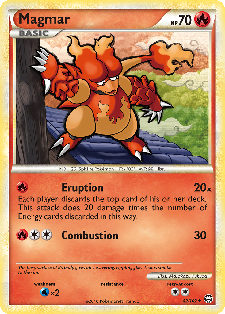 Magmar (42/102) [HeartGold & SoulSilver: Triumphant] | Anubis Games and Hobby