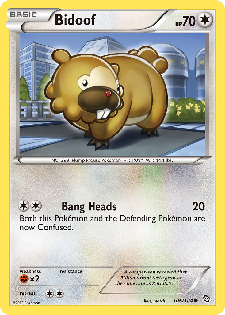 Bidoof (106/124) [Black & White: Dragons Exalted] | Anubis Games and Hobby