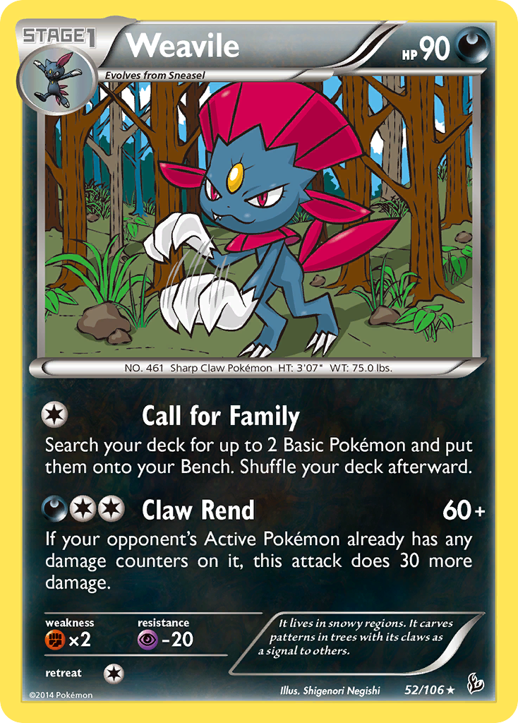 Weavile (52/106) [XY: Flashfire] | Anubis Games and Hobby