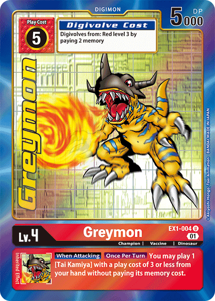 Greymon [EX1-004] (Alternate Art) [Classic Collection] | Anubis Games and Hobby