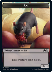 Rat // Food (0012) Double-Sided Token [Wilds of Eldraine Tokens] | Anubis Games and Hobby