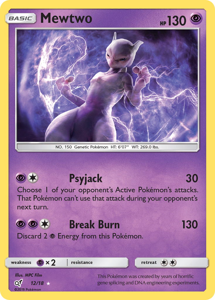 Mewtwo (12/18) [Sun & Moon: Detective Pikachu] | Anubis Games and Hobby