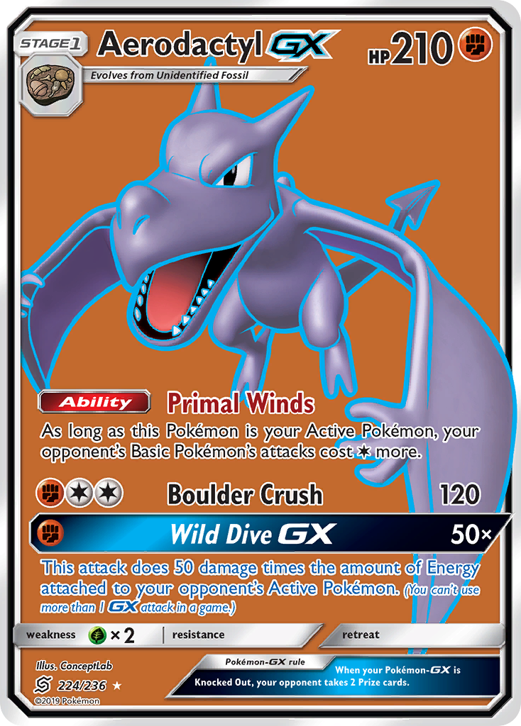 Aerodactyl GX (224/236) [Sun & Moon: Unified Minds] | Anubis Games and Hobby