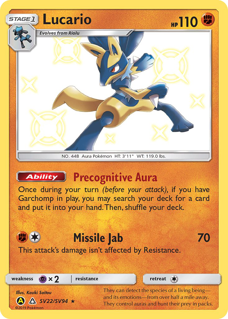 Lucario (SV22/SV94) [Sun & Moon: Hidden Fates - Shiny Vault] | Anubis Games and Hobby