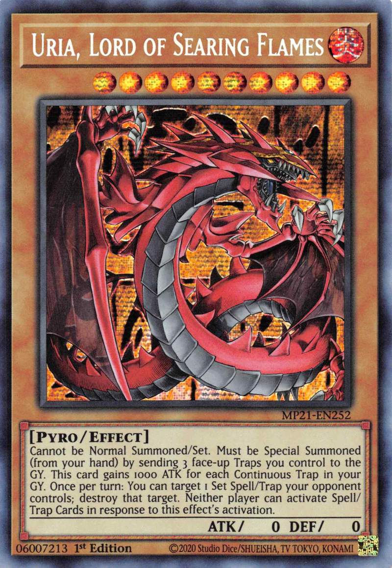 Uria, Lord of Searing Flames [MP21-EN252] Prismatic Secret Rare | Anubis Games and Hobby