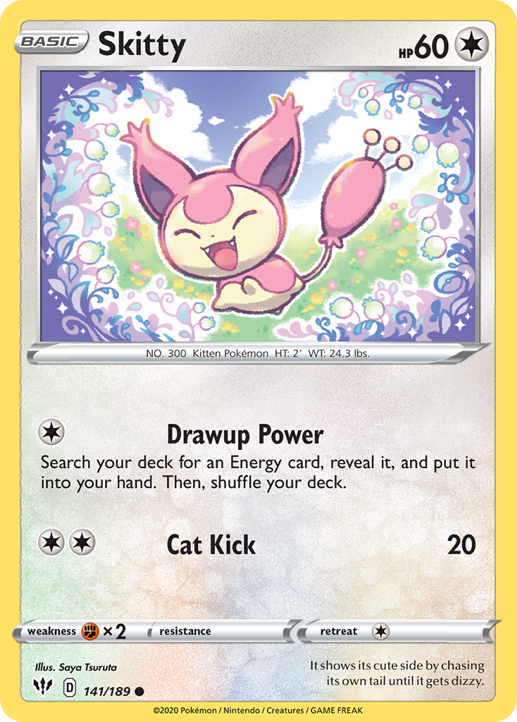 Skitty (141/189) [Sword & Shield: Darkness Ablaze] | Anubis Games and Hobby