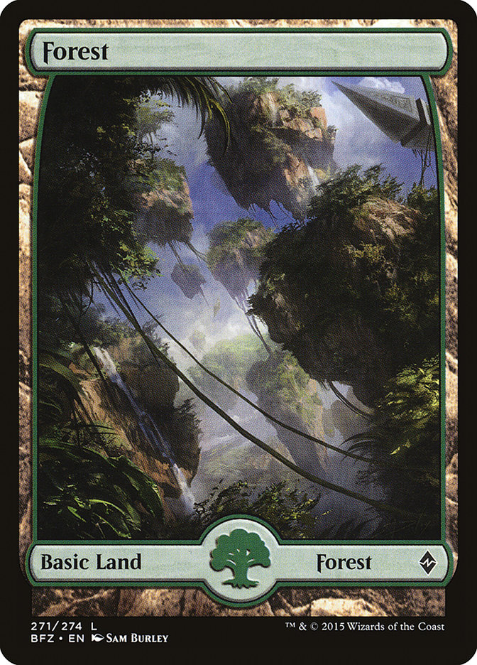 Forest (271) (Full Art) [Battle for Zendikar] | Anubis Games and Hobby