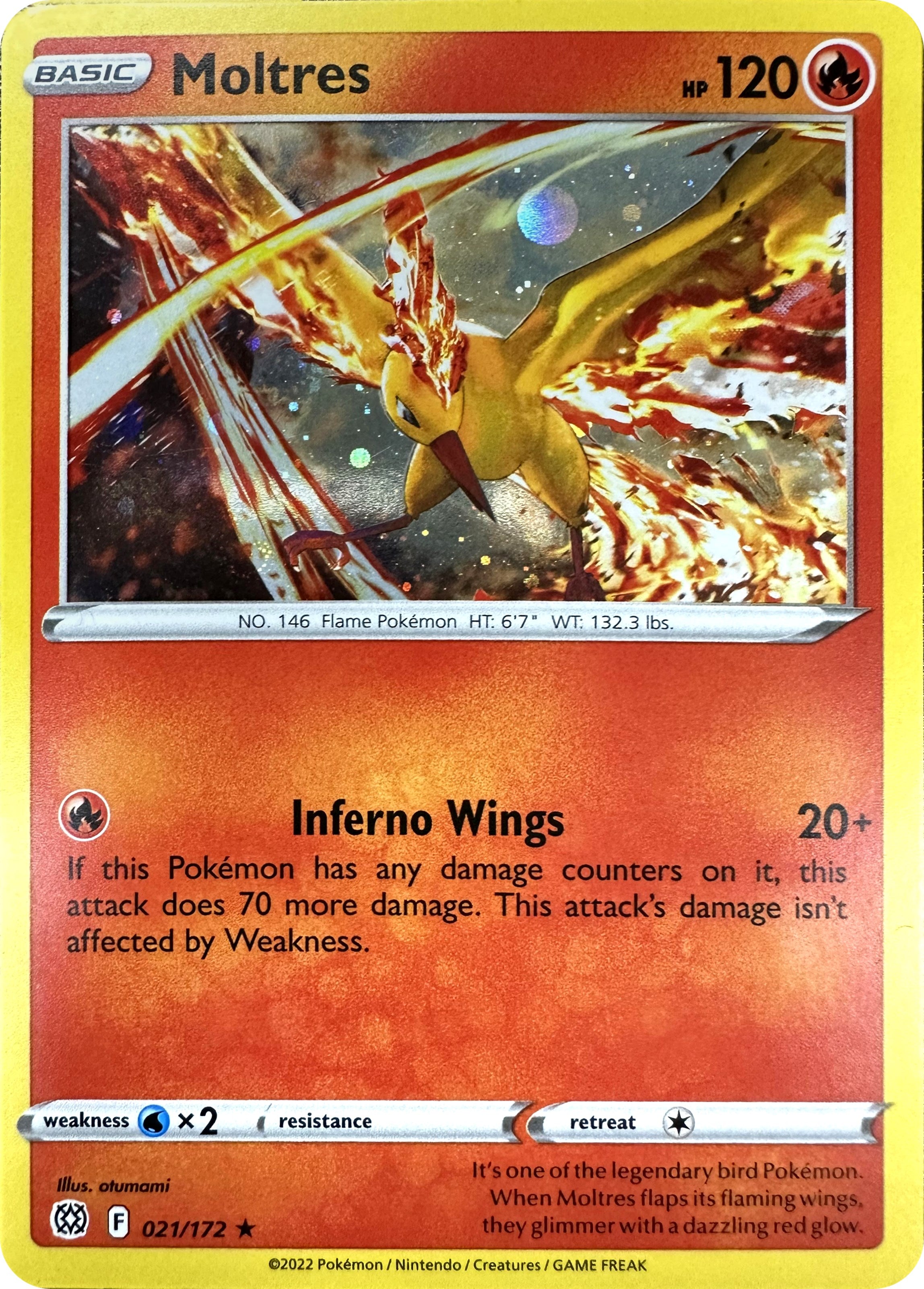 Moltres (021/172) (Cosmos Holo) [Sword & Shield: Brilliant Stars] | Anubis Games and Hobby