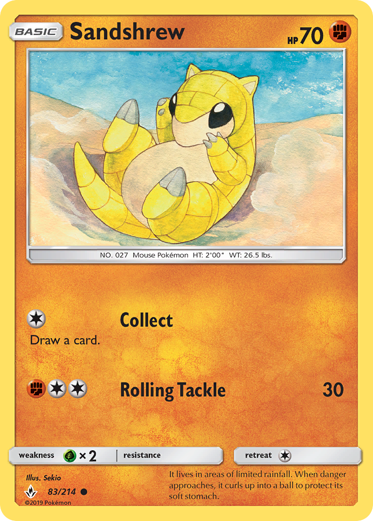 Sandshrew (83/214) [Sun & Moon: Unbroken Bonds] | Anubis Games and Hobby