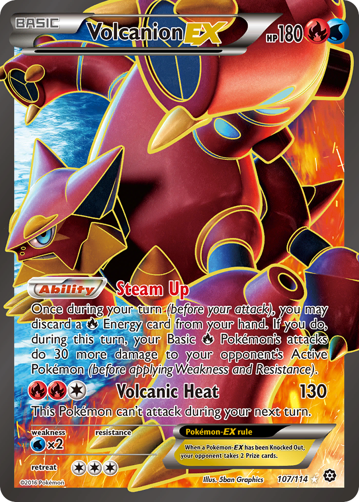 Volcanion EX (107/114) [XY: Steam Siege] | Anubis Games and Hobby