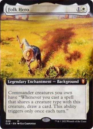 Folk Hero (Extended Art) [Commander Legends: Battle for Baldur's Gate] | Anubis Games and Hobby
