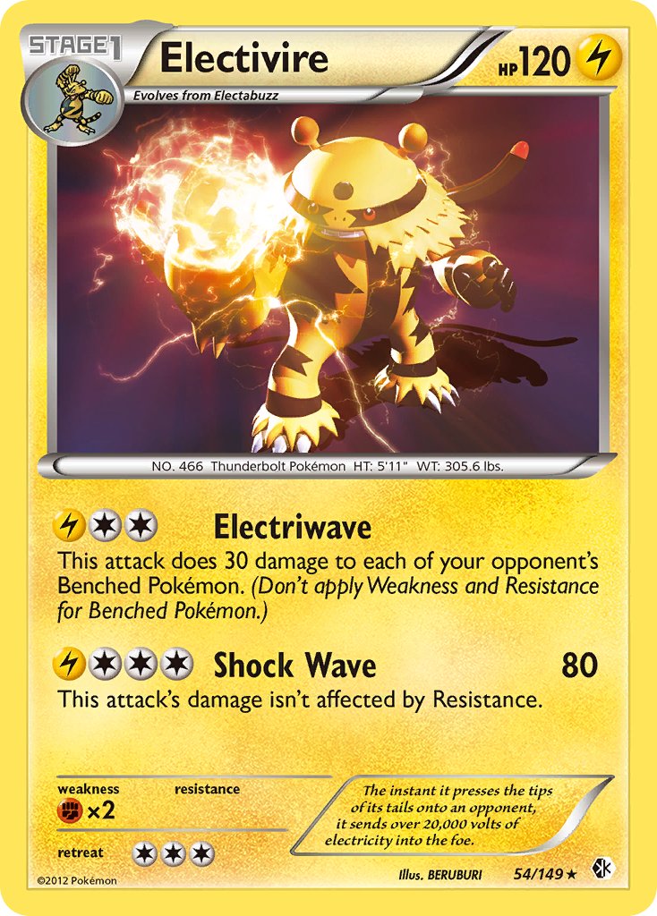 Electivire (54/149) (Theme Deck Exclusive) [Black & White: Boundaries Crossed] | Anubis Games and Hobby