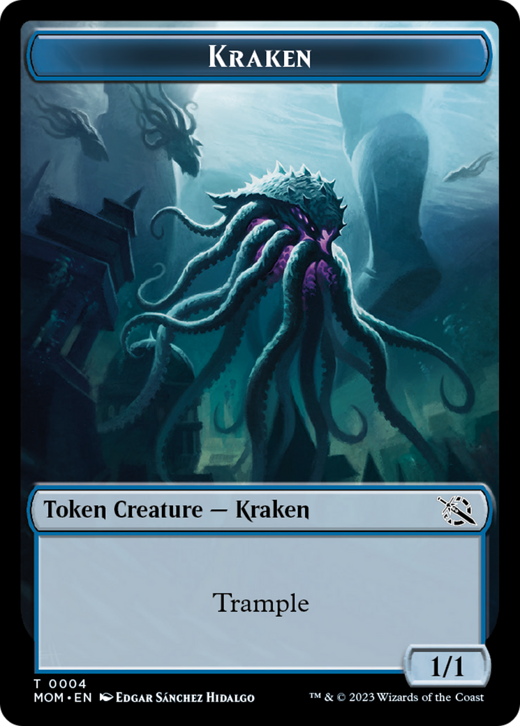 Treasure (21) // Kraken Double-Sided Token [March of the Machine Tokens] | Anubis Games and Hobby