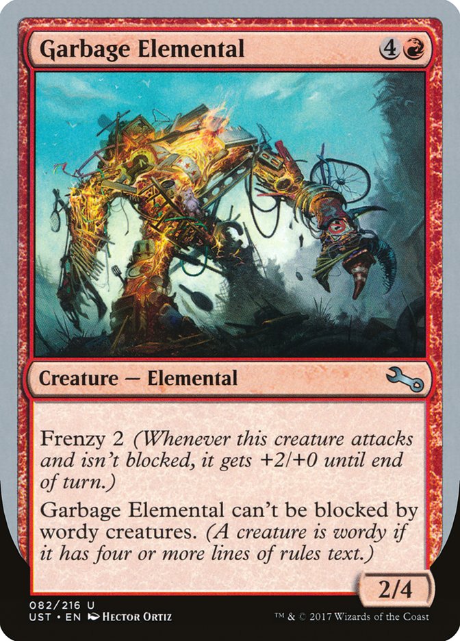 Garbage Elemental (2/4 Creature) [Unstable] | Anubis Games and Hobby