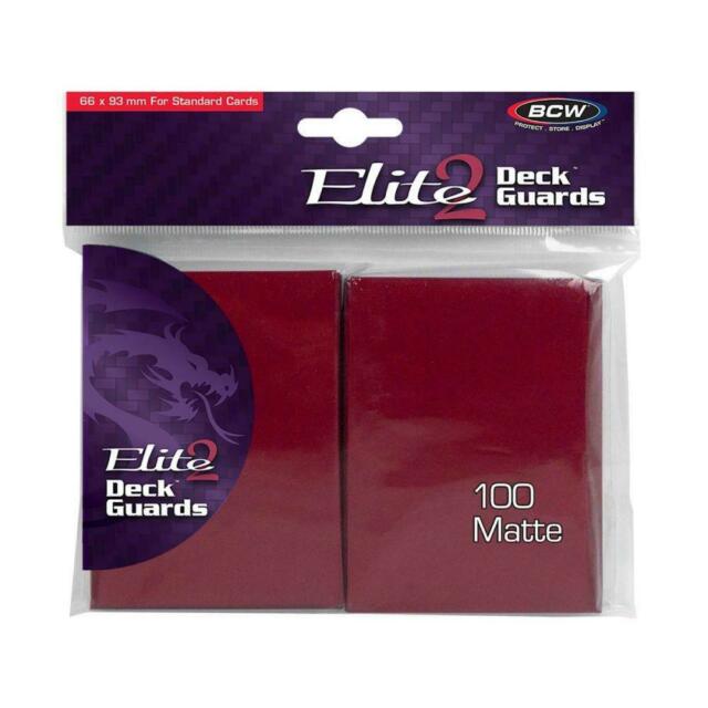 ELITE DECK GUARD 2 - MATTE RED 100CT | Anubis Games and Hobby