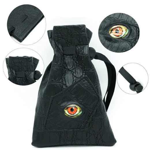 Leatherette Dice Bag - Reptilian Eye | Anubis Games and Hobby
