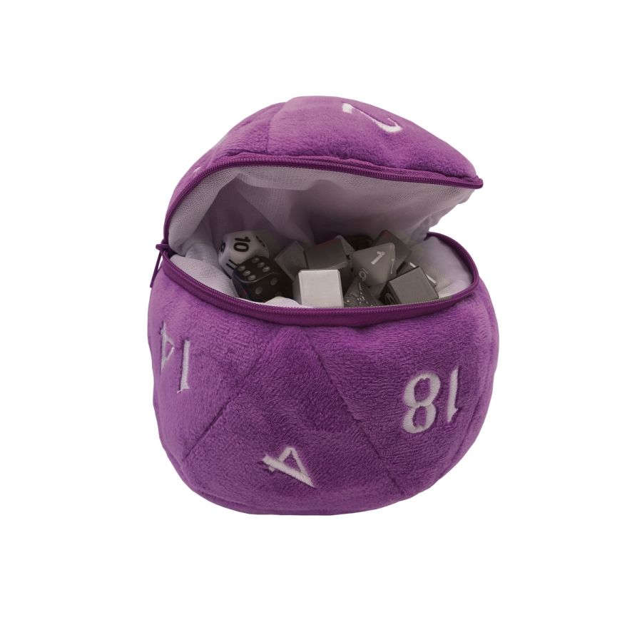 Plush D20 Dice Bag - Purple | Anubis Games and Hobby