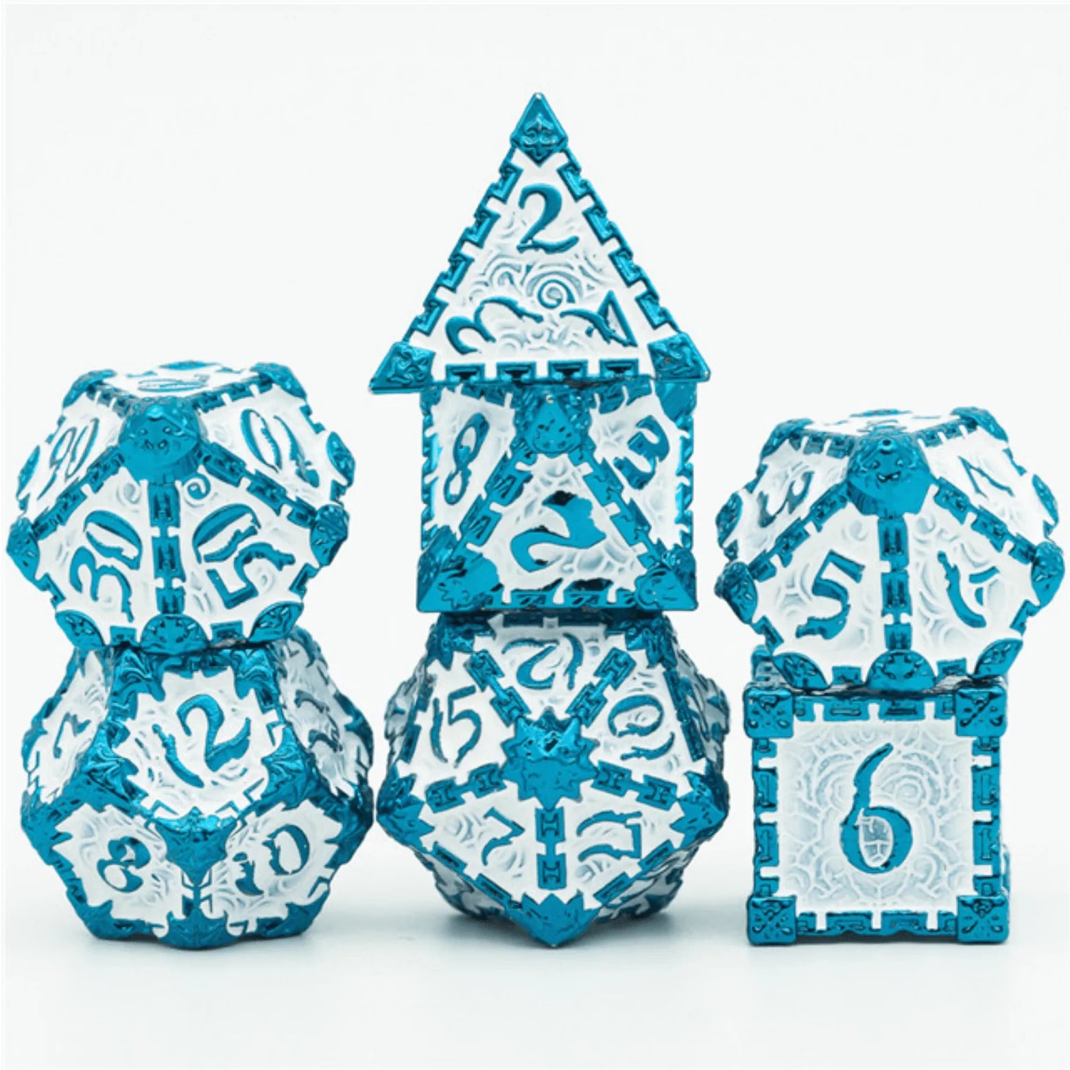 Dagger of Venom Blue RPG Metal Dice | Anubis Games and Hobby