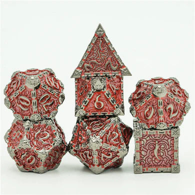 Dagger of Venom Nightmetal & Ruby RPG Metal Dice | Anubis Games and Hobby