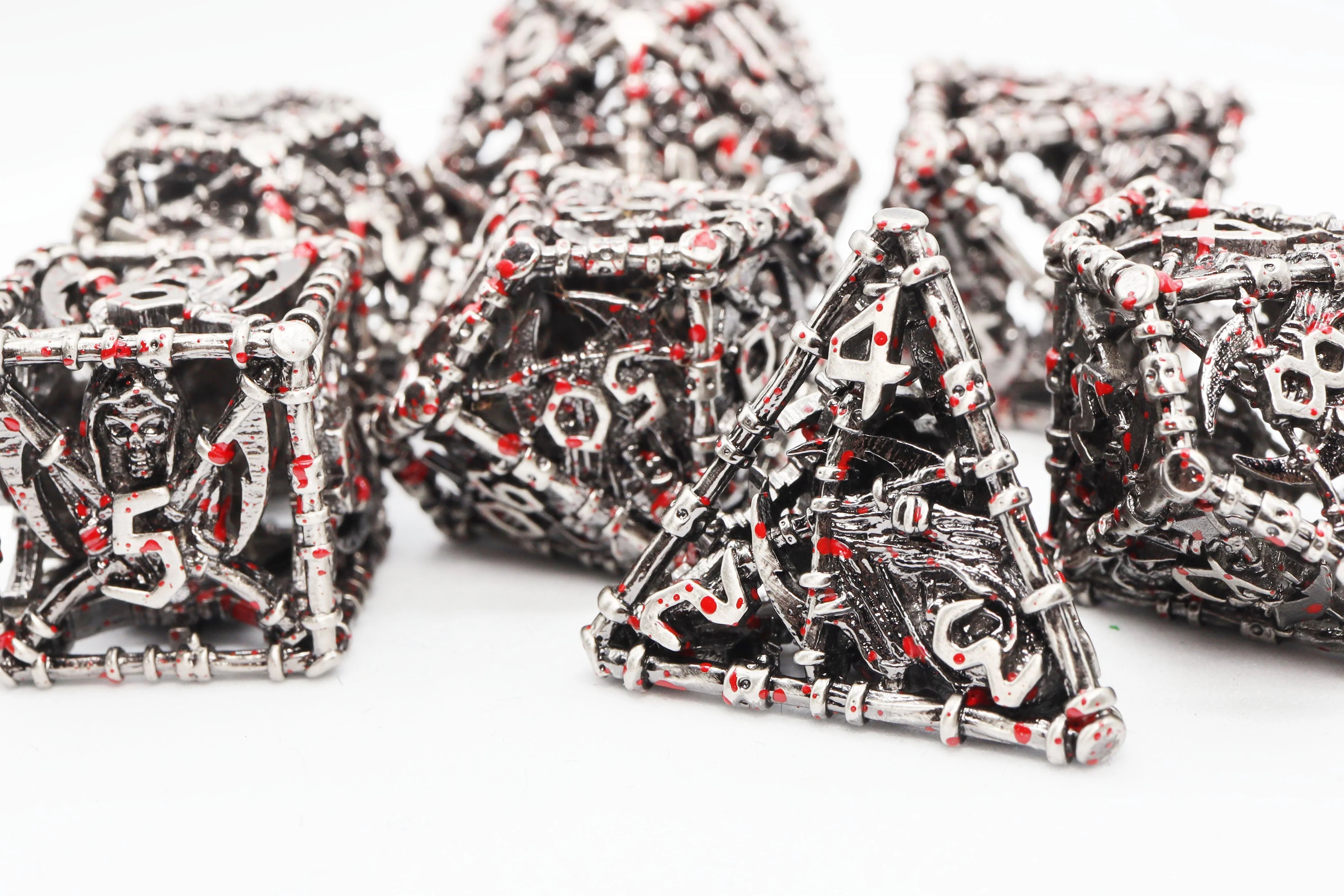 Grim Scythe Sanguine Hollow RPG Metal Dice | Anubis Games and Hobby