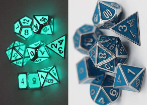 Blue Glow n Dark Metal RPG set | Anubis Games and Hobby