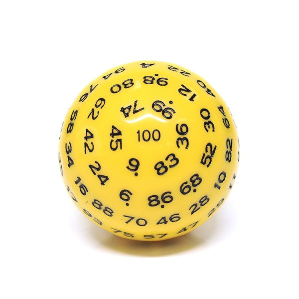 D100 - Yellow / Black Opaque | Anubis Games and Hobby