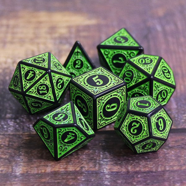 Magic Flame Green - RPG Dice | Anubis Games and Hobby