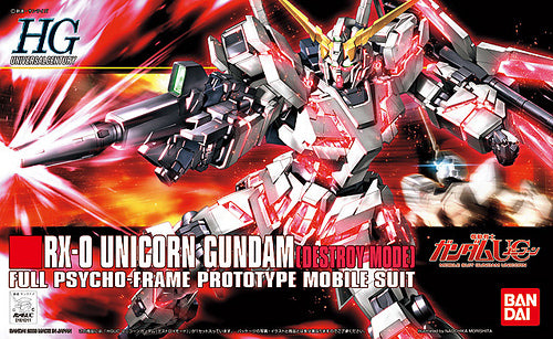 Model - RX-0 Unicorn Gundam (Destroy Mode) 1/144 HG | Anubis Games and Hobby