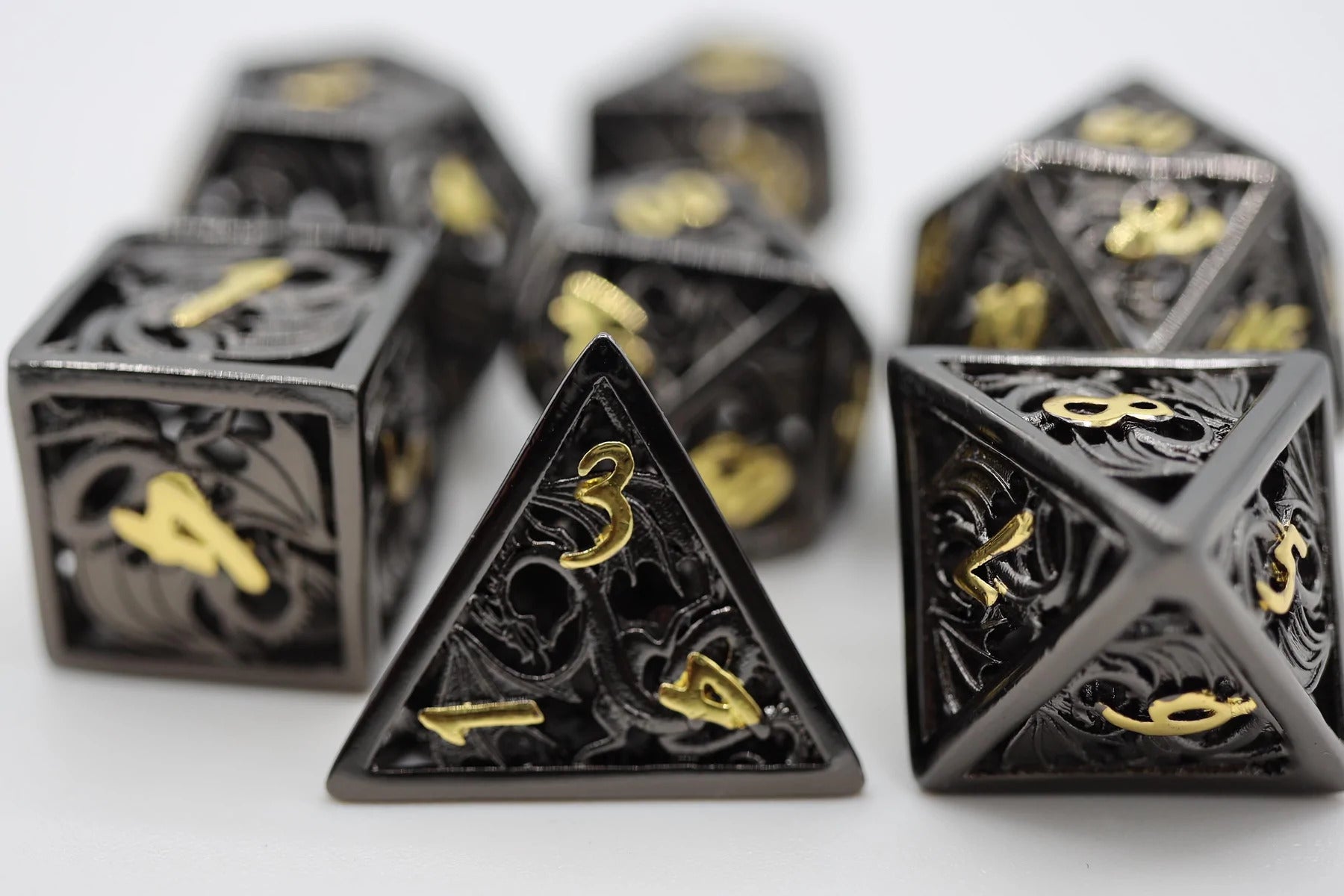 Hollow Night Dragon RPG Metal Dice | Anubis Games and Hobby
