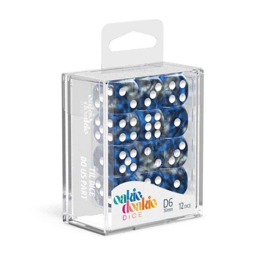 Oakie Doakie Dice Liquid Steel Gemdice 16mm D6 | Anubis Games and Hobby
