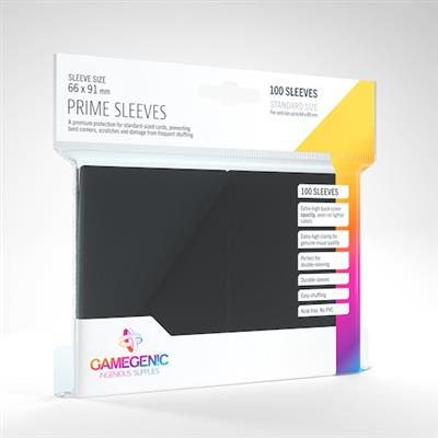 Gamegenic Prime Sleeves Black (66x91) | Anubis Games and Hobby