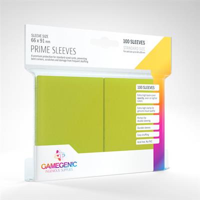 Gamegenic Prime Sleeves Lime (66x91) | Anubis Games and Hobby