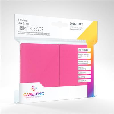 Gamegenic Prime Sleeves Pink (66x91) | Anubis Games and Hobby